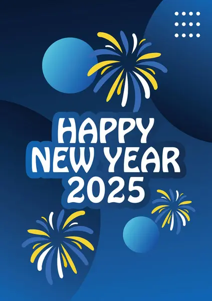 Mutlu yıllar 2025 Sosyal medya paylaşımı, poster, hikaye tasarımı.