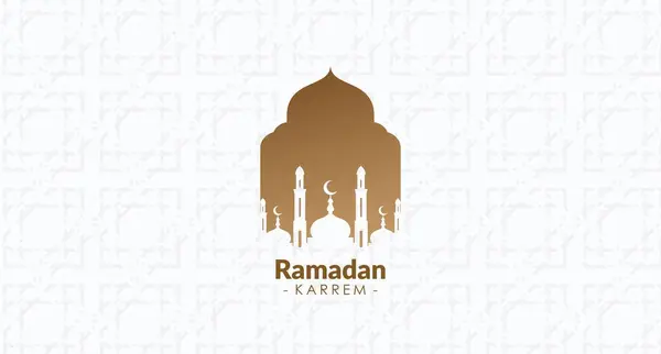 İslam camii tasarımının vektör illüstrasyonu raamadan kareem