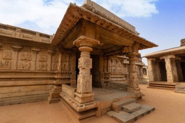 Hazara Rama temple with medieval stone carvings at Hampi Karnataka clipart