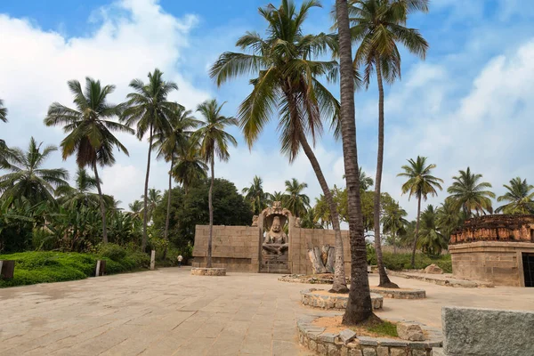 stock image Medieval Lakshmi Narasimha stone temple at Hampi Karnataka