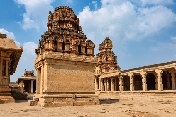 stock image Medieval sandstone architecture at Krishna temple compound at Hampi Karnataka