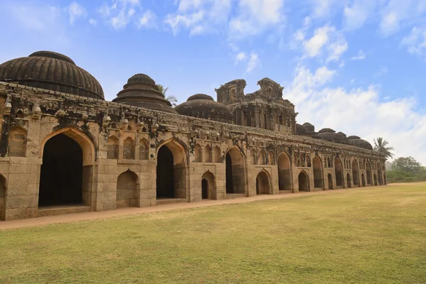 stock image  Medieval elephant stable ruins at Hampi Karnataka.