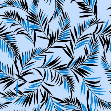 Güzel tropikal bitki kusursuz desen çizimi