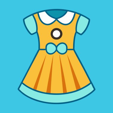 Şirin Çizgi Film Bebekleri Yaz Vintage Modern Elbise Vektörü Sanat Tasarımı