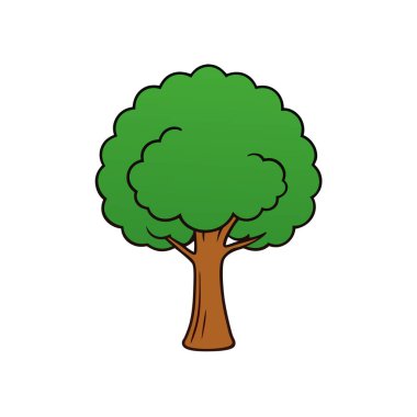 Zarif Meşe Ağacı Silüeti Vektör Sanat İllüstrasyonu - Lüks Markalar ve Yazdırılabilir Grafikler için Doğal Tasarım