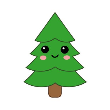 Doğal Çam Ağacı Silüeti Vektör Sanat İllüstrasyonu Doğa Temalı, Peyzaj ve Çevre Projeleri Tasarımı