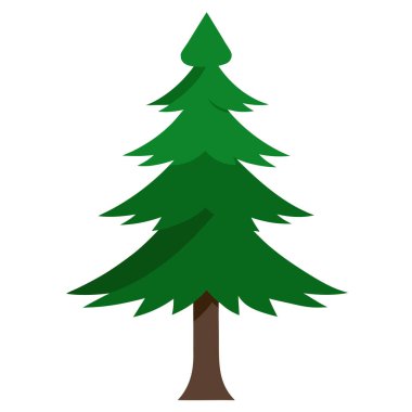 Doğal Çam Ağacı Silüeti Vektör Sanat İllüstrasyonu Doğa Temalı, Peyzaj ve Çevre Projeleri Tasarımı