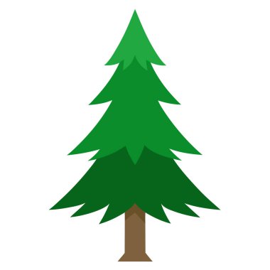 Doğal Çam Ağacı Silüeti Vektör Sanat İllüstrasyonu Doğa Temalı, Peyzaj ve Çevre Projeleri Tasarımı