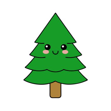 Doğal Çam Ağacı Silüeti Vektör Sanat İllüstrasyonu Doğa Temalı, Peyzaj ve Çevre Projeleri Tasarımı