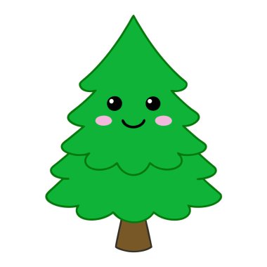 Doğal Sedir Ağacı Silüeti Vektör Sanat İllüstrasyonu Doğa Temalı Tasarım, Peyzaj ve Çevresel Markalaşma