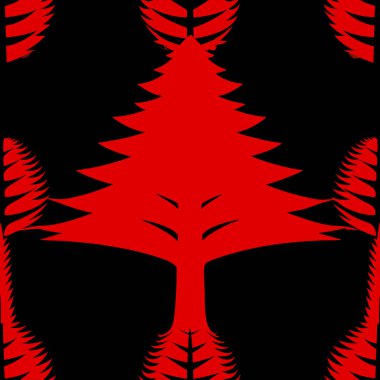 Doğal Sedir Ağacı Silüeti Vektör Sanat İllüstrasyonu Doğa Temalı Tasarım, Peyzaj ve Çevresel Markalaşma