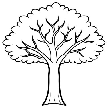 Beautiful Natural Tree Silhouette Vector Artwork for Nature Themed Designs and Environmental Branding clipart