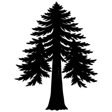 Doğa Temalı Tasarımlar ve Çevre Markaları için Güzel Doğal Ağaç Silüeti Vektör Sanatı
