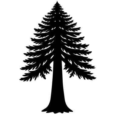 Doğa Temalı Tasarımlar ve Çevre Markaları için Güzel Doğal Ağaç Silüeti Vektör Sanatı