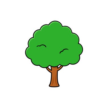 Doğa Temalı Tasarımlar ve Çevre Markaları için Güzel Doğal Ağaç Silüeti Vektör Sanatı