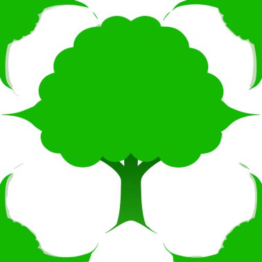 Doğa Temalı Tasarımlar ve Çevre Markaları için Güzel Doğal Ağaç Silüeti Vektör Sanatı