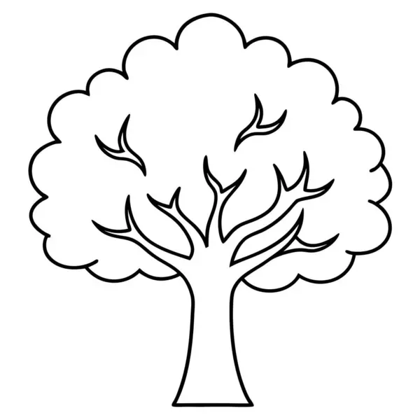Doğa Temalı Tasarımlar ve Çevre Markaları için Güzel Doğal Ağaç Silüeti Vektör Sanatı