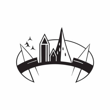 Aspen Ağacı Silueti Vektör Sanatı İllüstrasyon Doğal Orman Tasarımı Çevre dostu Markalar ve Doğa Teması