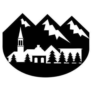 Aspen Ağacı Silueti Vektör Sanatı İllüstrasyon Doğal Orman Tasarımı Çevre dostu Markalar ve Doğa Teması