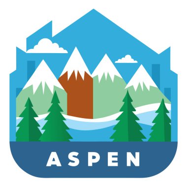 Aspen Ağacı Silueti Vektör Sanatı İllüstrasyon Doğal Orman Tasarımı Çevre dostu Markalar ve Doğa Teması