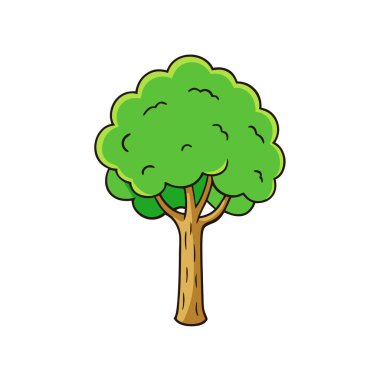 Aspen Ağacı Silueti Vektör Sanatı İllüstrasyon Doğal Orman Tasarımı Çevre dostu Markalar ve Doğa Teması