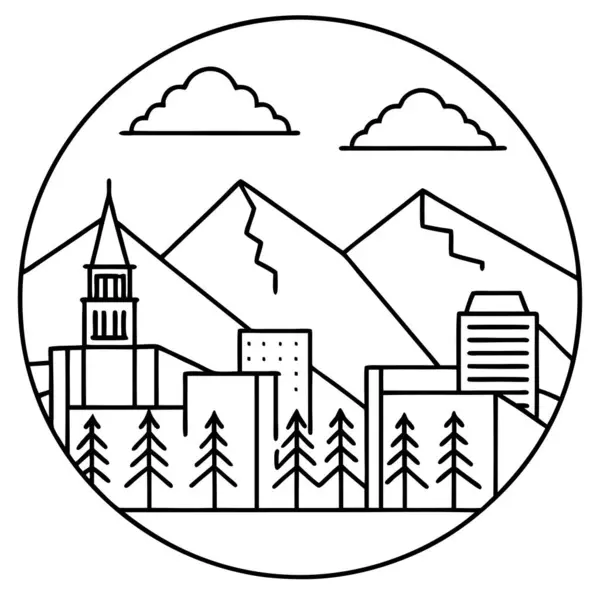 Aspen Ağacı Silueti Vektör Sanatı İllüstrasyon Doğal Orman Tasarımı Çevre dostu Markalar ve Doğa Teması