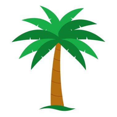 Palm Tree Silhouette Vector Art Illustration for Natural Forest Design clipart