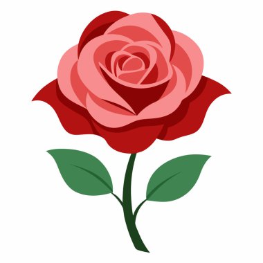 Gül Çiçeği Vektör Sanatı İllüstrasyon Tasarımı Zarif Çiçek Sanatı