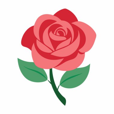 Gül Çiçeği Vektör Sanatı İllüstrasyon Tasarımı Zarif Çiçek Sanatı