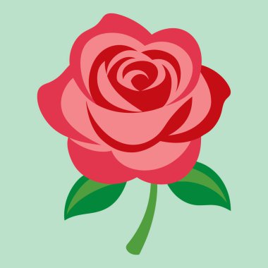 Gül Çiçeği Vektör Sanatı İllüstrasyon Tasarımı Zarif Çiçek Sanatı