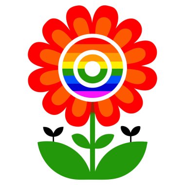 Modern Grafik Yaratıcılığı için Renkli Soyut Çiçek Vektörü Sanat İllüstrasyon Tasarımı