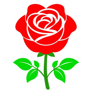 Gül Çiçeği Vektör Sanatı İllüstrasyon Tasarımı Zarif Çiçek Sanatı