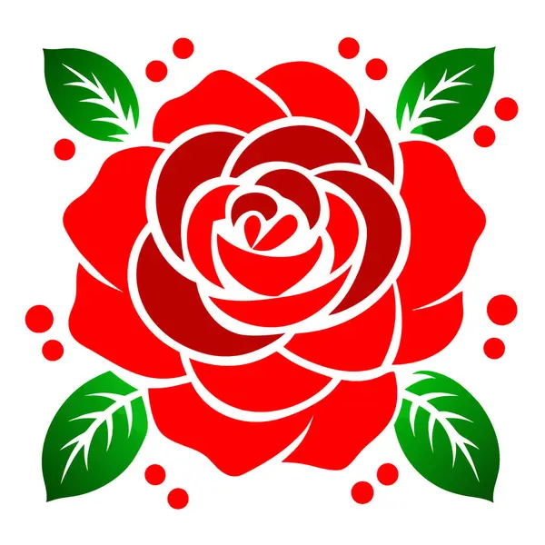 Gül Çiçeği Vektör Sanatı İllüstrasyon Tasarımı Zarif Çiçek Sanatı