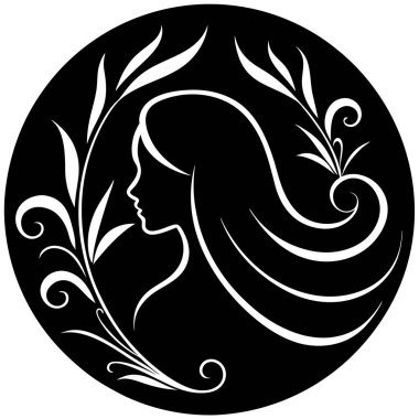 Güzellik Salonu Logo Vektör Sanat Sanatı Marka Tasarımı