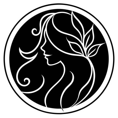 Güzellik Salonu Logo Vektör Sanat Sanatı Marka Tasarımı