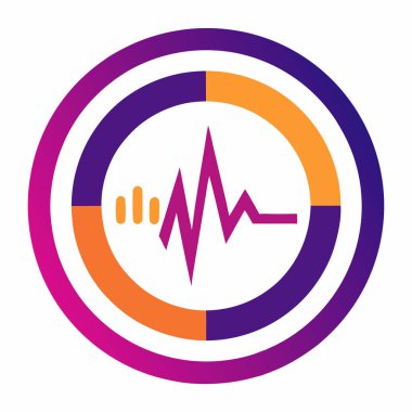 Şirket İşletmeleri Markası için Dijital Pazarlama Logosu Vektör Sanat İllüstrasyonu