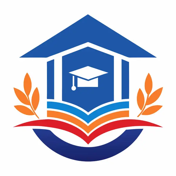 Şirket Markası için Eğitim Enstitüsü Logo Vektör Sanat İllüstrasyon Tasarımı