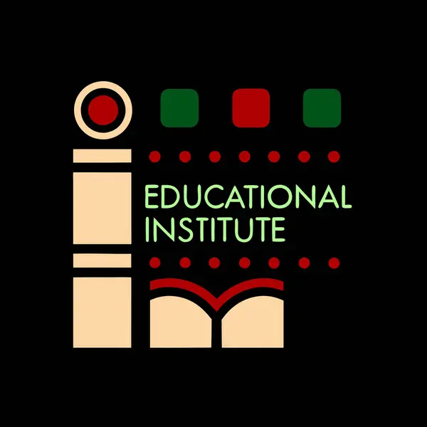 Şirket Markası için Eğitim Enstitüsü Logo Vektör Sanat İllüstrasyon Tasarımı