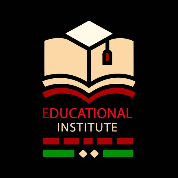 Şirket Markası için Eğitim Enstitüsü Logo Vektör Sanat İllüstrasyon Tasarımı