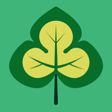 Temiz, basit bir yaprak çizimi.