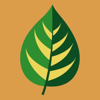 Doğal içerik için Cazibe Yaprak Vektörü Sanat Çizimi Tasarımı