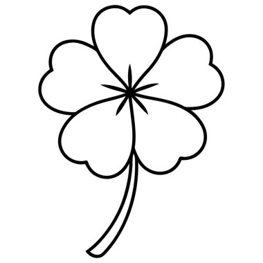 Dört Yapraklı Yonga Çiçeği İllüstrasyonu