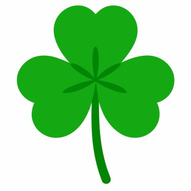 Yeşil Yonca Yaprak Vektör İllüstrasyon Tasarımı St. Patrick Günü ve Doğa Teması