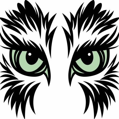 Lion Eyes Vector Art Illustration Design clipart