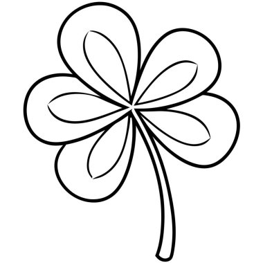 Şanslı Yonca Yaprak Vektörü Resim Tasarımı