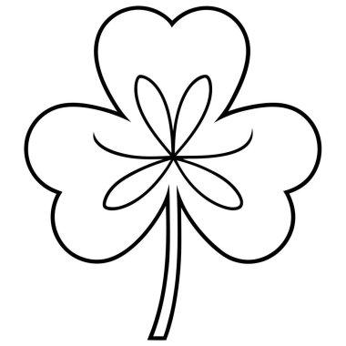 Mistik Yonca Yaprak Vektörü İllüstrasyonu