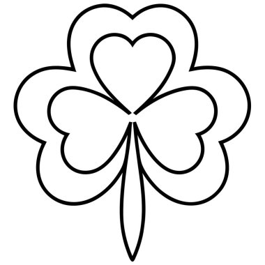 Mistik Yonca Yaprak Vektörü İllüstrasyonu