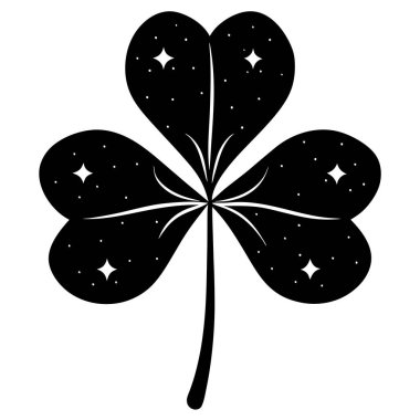 Mystical Clover Leaf Vector Illustration clipart