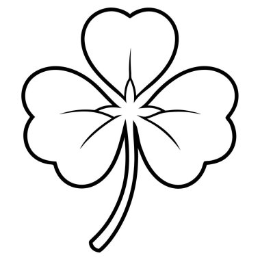 Mistik Yonca Yaprak Vektörü İllüstrasyonu