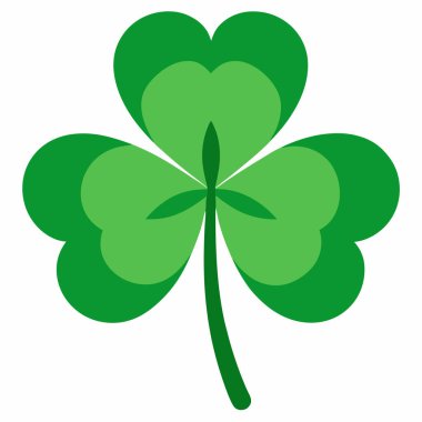 St. Patrick Günü için Basit Yonca Yaprak Yonca Tasarımı